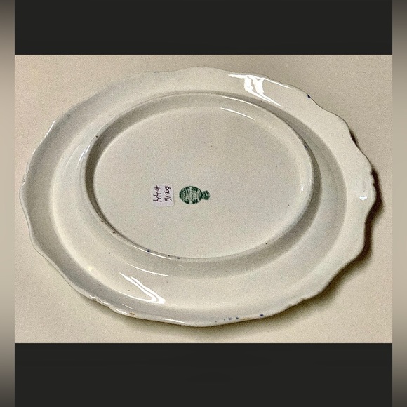 Rare Fenton Gaudy Welsh Oyster Buddha Pattern Scalloped Biscuit Plate Tray - Picture 7 of 10